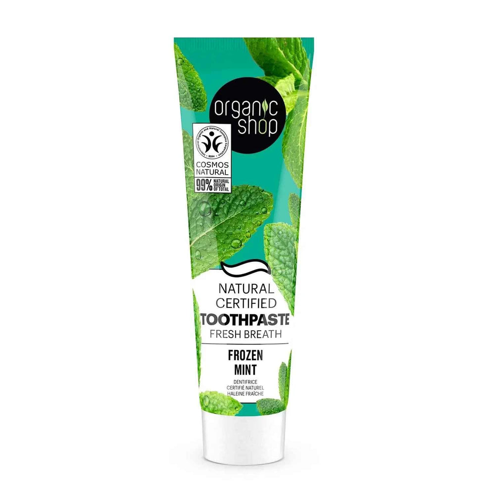 Organic SHOP Frozen Mint Dentifrico Fresh Bearth Unisex, 100 g
