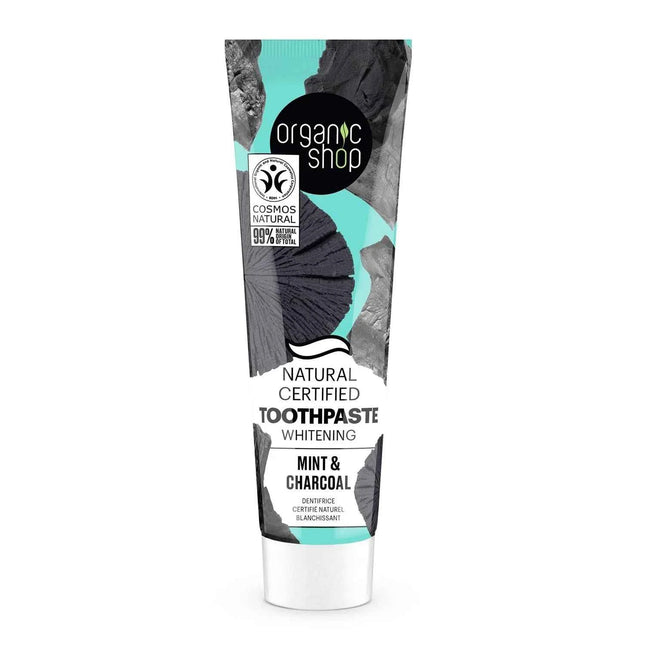 Organic SHOP Mint Dentifrico Blanqueador Unisex, 100 g