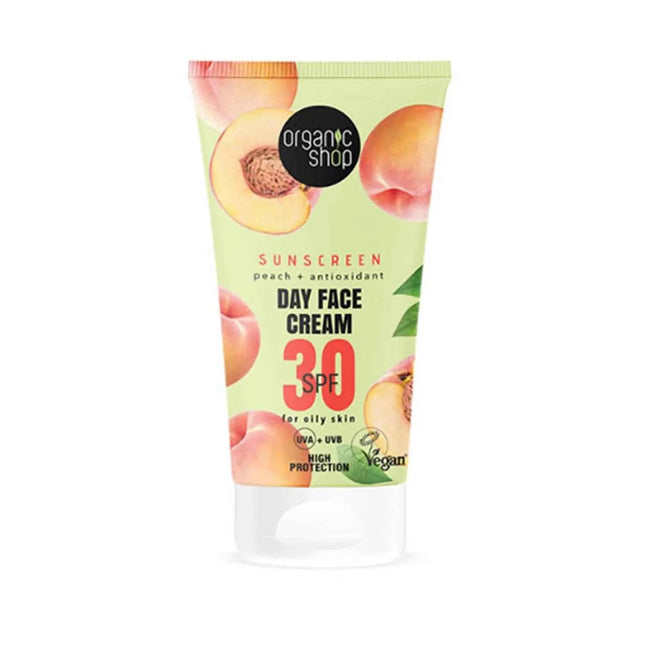 Organic SHOP Peach Crema Facial De Dia Spf30 Unisex, 50 ml