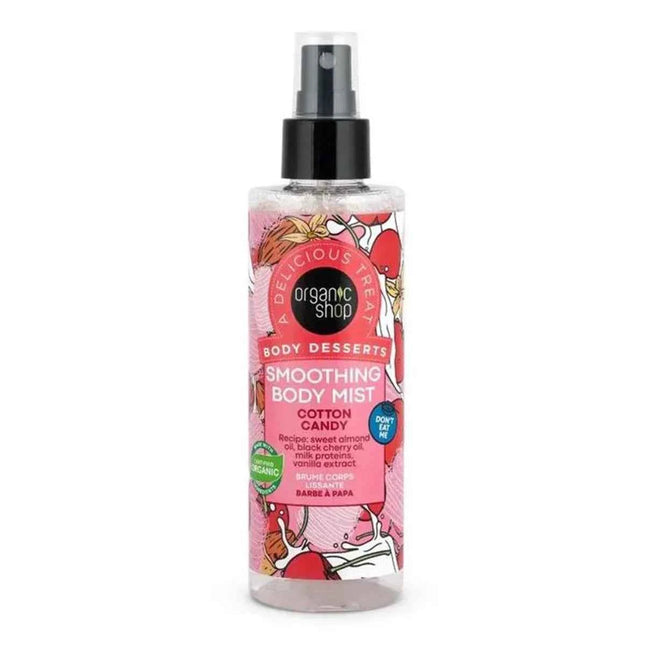 Organic SHOP Body Desserts Cotton Candy – Spray Corporal Hidratante Unisex, 200 ml Spray