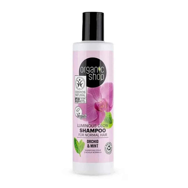 Organic SHOP Natura Siberica Orchid y Mint Champu Cabello Normal Unisex, 280 ml