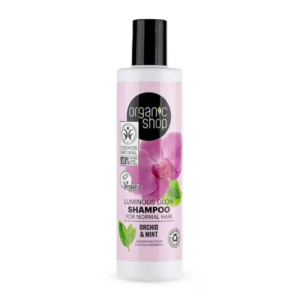 Organic SHOP Natura Siberica Orchid y Mint Champu Cabello Normal Unisex, 280 ml