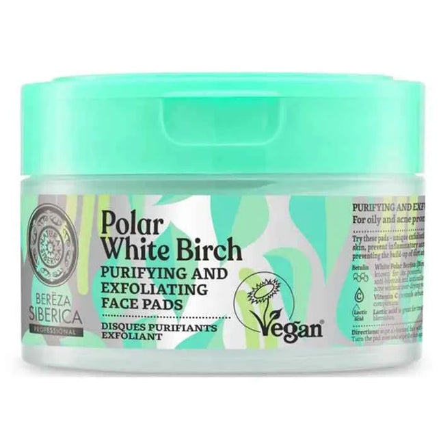 Natura Siberica Purifying And Exfoliating Face Pads Unisex, 20 Units