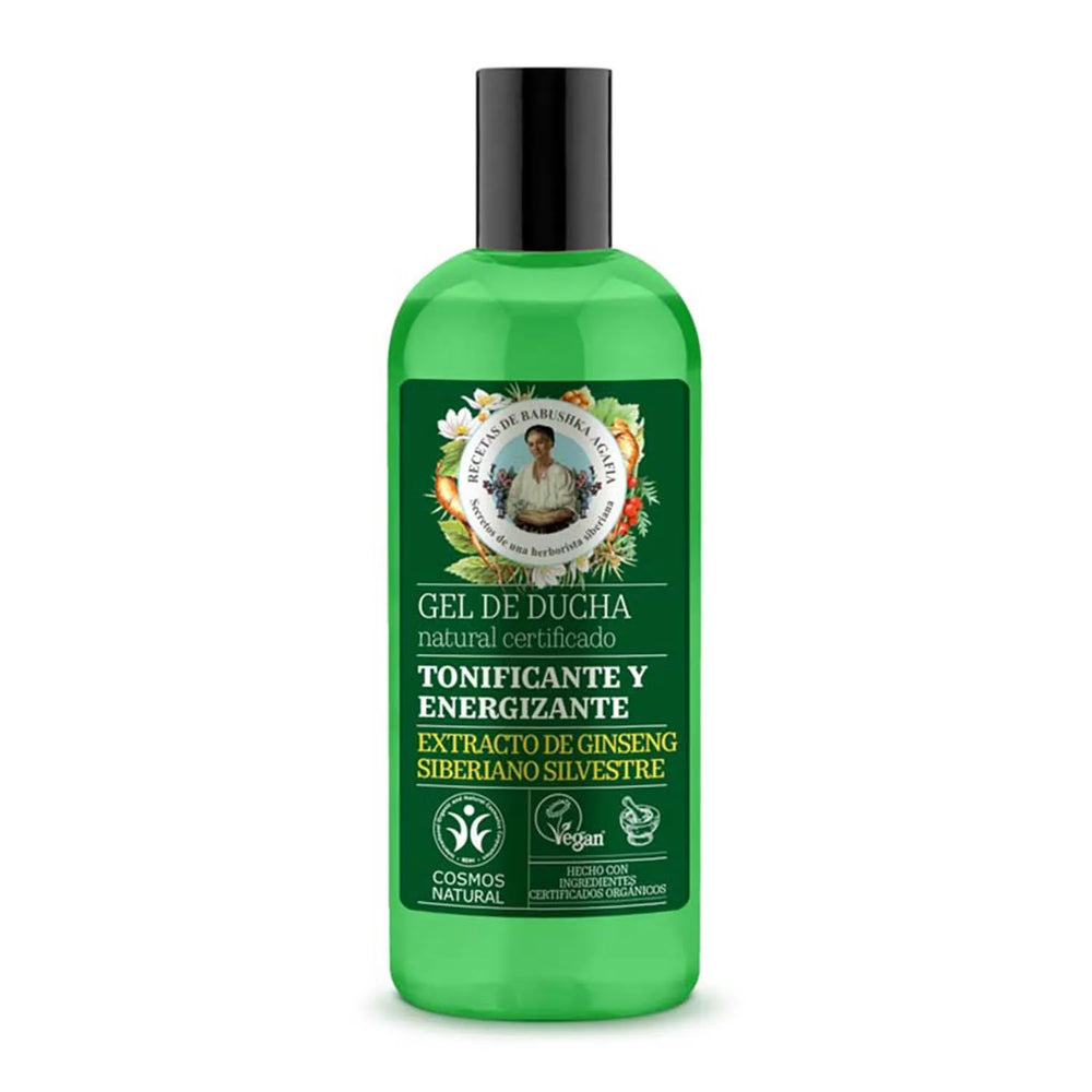 Green Agafia Ginseng Siberiano – Gel De Baño Tonificante Natural Unisex, 260 ml