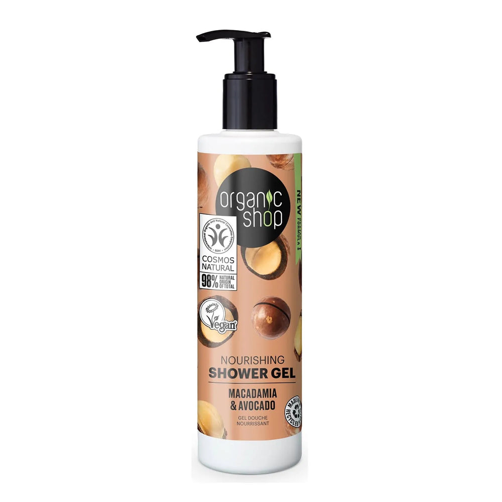 Organic SHOP Macadamia y Avocado – Gel De Baño Unisex, 280 ml