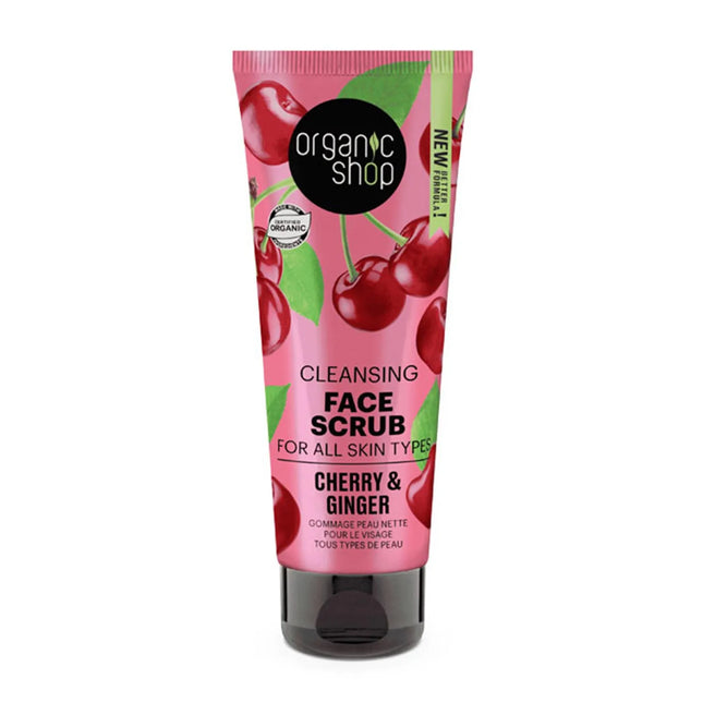 Organic SHOP Cleansing Exfoliante Facial Cerezas Unisex, 75 ml