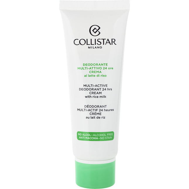 Collistar Multi-Active Deodorant 24h Cream Alcohol Free With Rice Milk 75ml/2.75oz