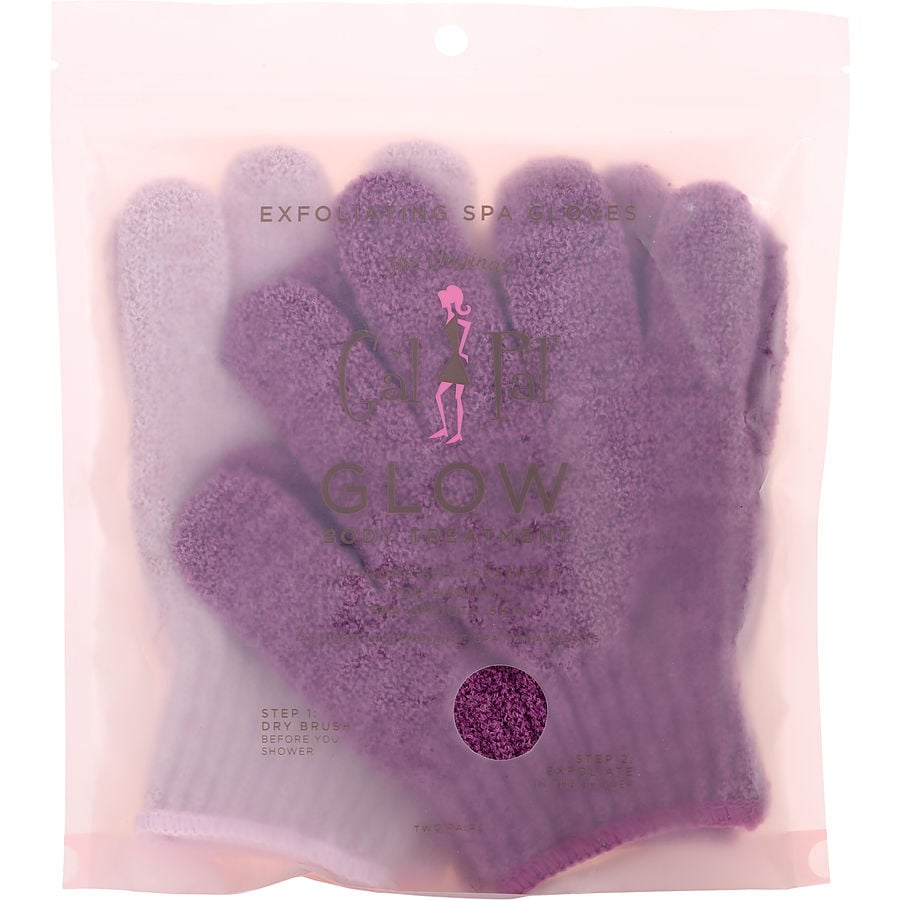 Spa Accessories Gal Pal Twin Exfoliating Gloves Treatment (Light Mauve & Raspberry)