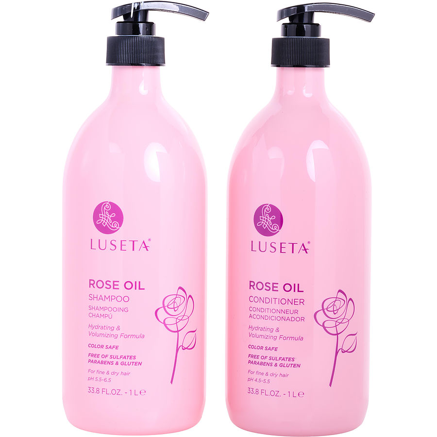 Rose Oil Shampoo And Conditioner Set 33.8 Oz Luseta