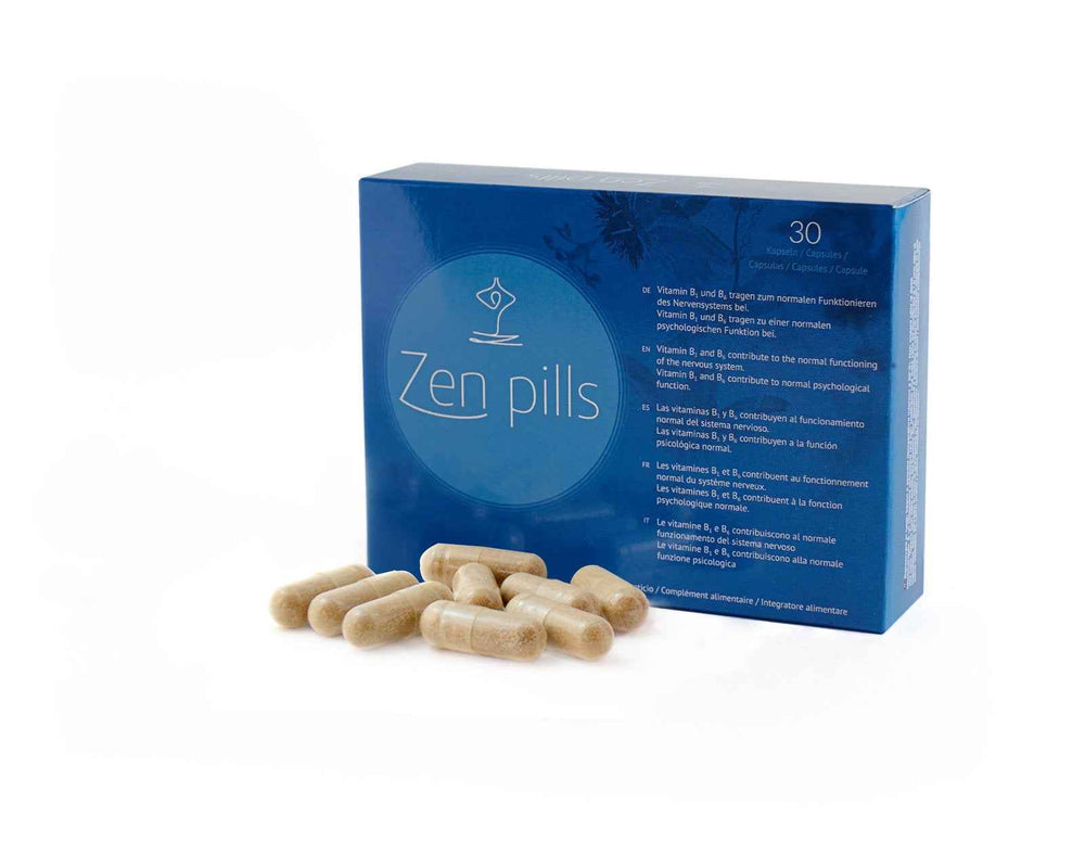 500 Cosmetics Zen Pills L-Tryptophan Magnesium Stearate Hops Passiflora L-Theanine Vitamin B6 & Vitamin B1 Control Anxiety & Stress – Capsules Unisex, 30 capsules