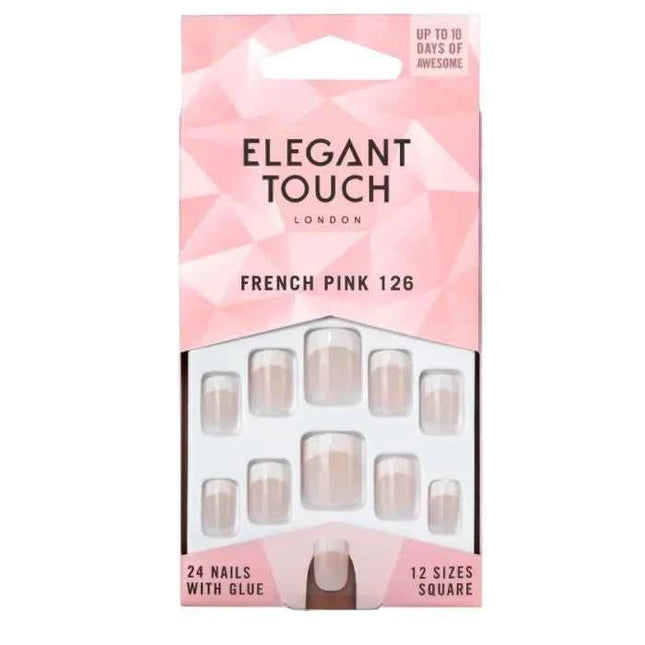 Elegant Touch Natural French Nails 126 Short Unisex