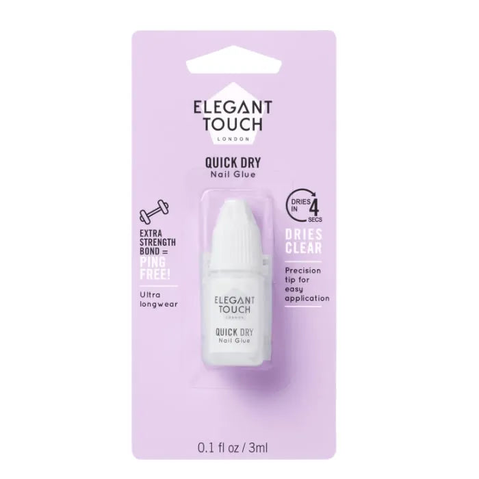 Elegant Touch Quick Dry Nail Glue 5 Seconds Unisex