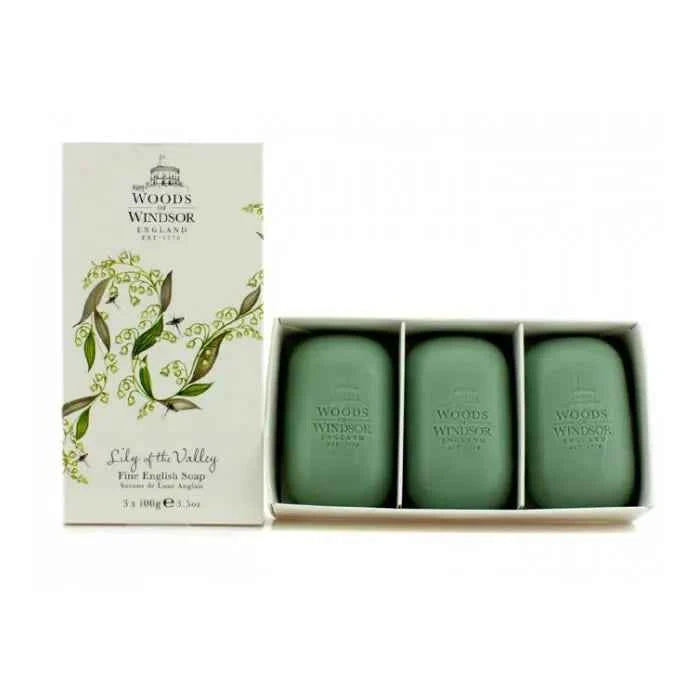 Woods OF Windsor Lily Of The Walley Soap Unisex, 3x100 g
