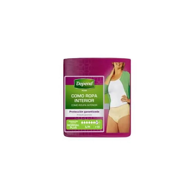 Depend Pants Women Comfort-Protect Size S / M, 10 Units