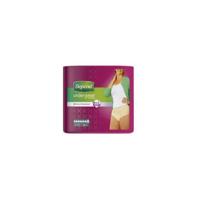 Depend Pants Women Comfort-Protect Size L, 9 Units
