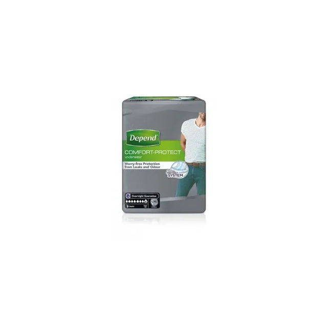 Depend Pants Men Comfort-Protect Size L / XL, 9 Units