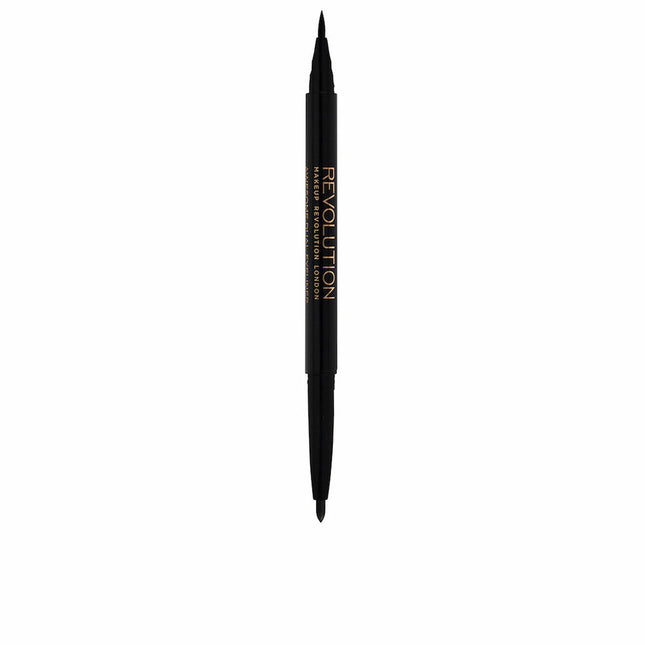 Revolution MAKE UP Dual Eyeliner Felt y Kohl Black Unisex, 1 ml