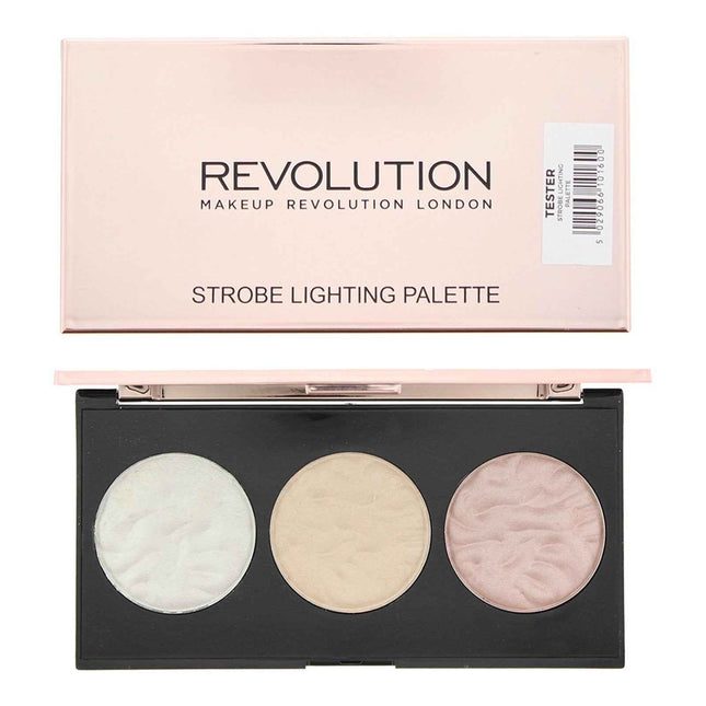 Makeup Revolution Strobe – Blush Highlighter Palette for Women, 11 g (Tester)