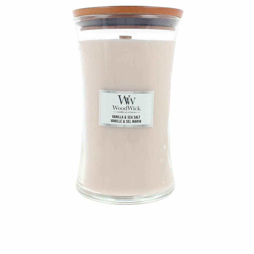 Woodwick Large Hourglass Vanilla y Sea Salt Candle, 609 g