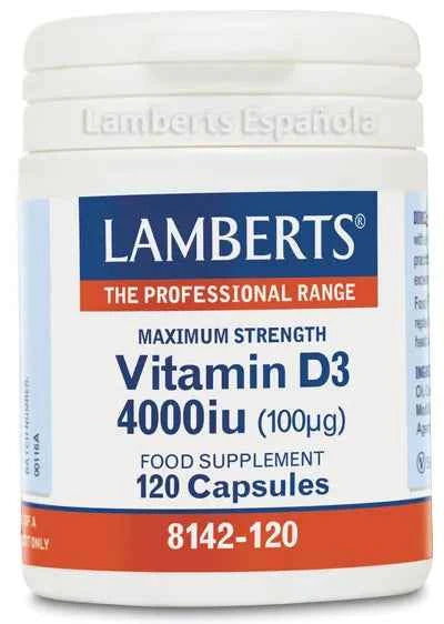 Lamberts Vitamina D 4000 Ui 100µg 120 Tabs
