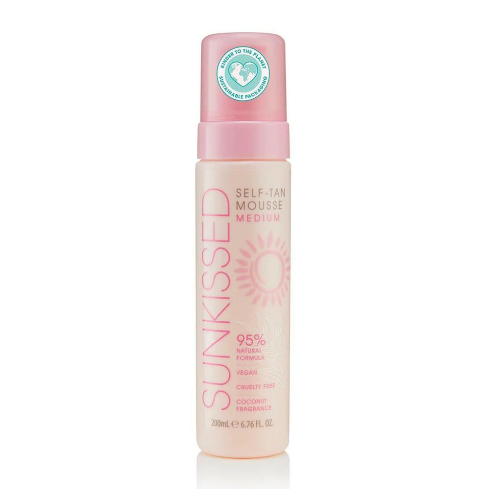 Sunkissed Self-Tan Mousse Medium Coconut Fragrance Unisex, 200 ml