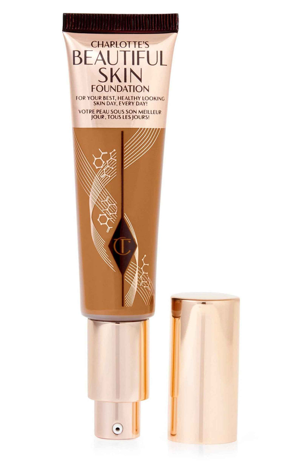 Charlotte Tilbury Beautiful Skin Science + Colour Radiant Finish – Liquid Foundation for Women, 13, Warm Chaud, 30 ml