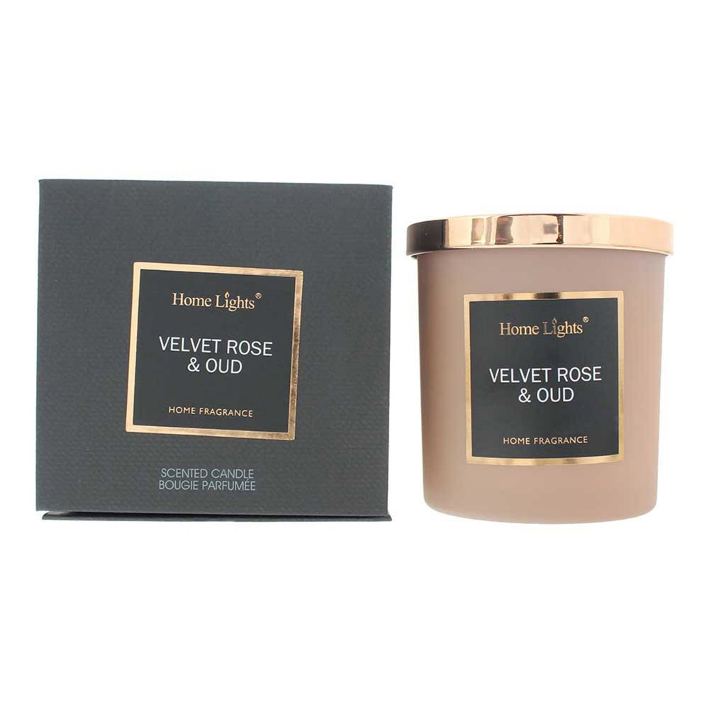 Home Lights Velvet Rose & Oud – Scented Candle Unisex, 215 g
