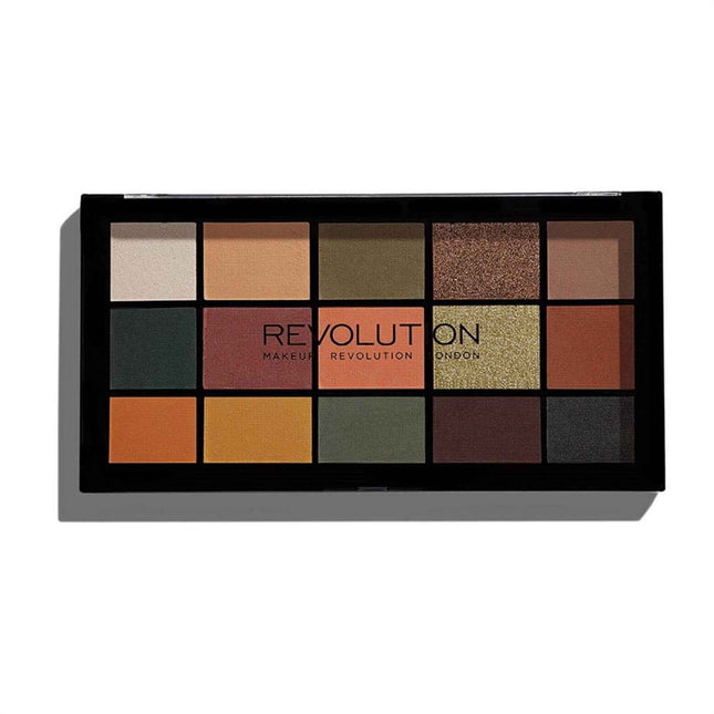 Makeup Revolution Reloaded Vegan – Eyeshadow Palette Unisex, Iconic Division, 15 pcs, 16.5 g