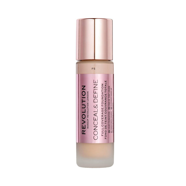 Revolution MAKE UP Conceal y Define Full Coverage – Foundation F5 Unisex, 23 ml