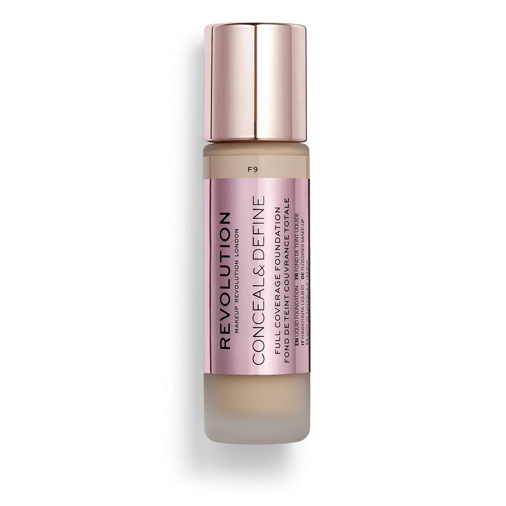 Revolution MAKE UP Conceal y Define Full Coverage – Foundation F9 Unisex, 23 ml