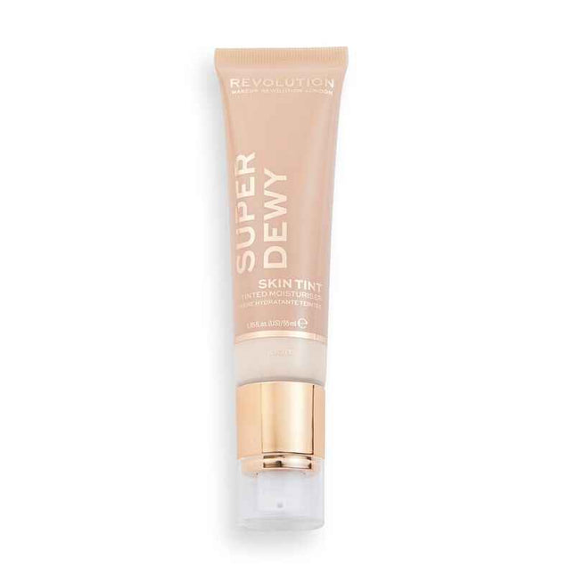 Makeup Revolution Superdewy Dewy Finish – Tinted Moisturizer for Women, Light, 55 ml