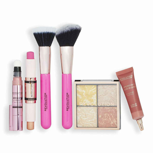 Revolution MAKE UP Blush y Glow Lote 6 Piezas Unisex