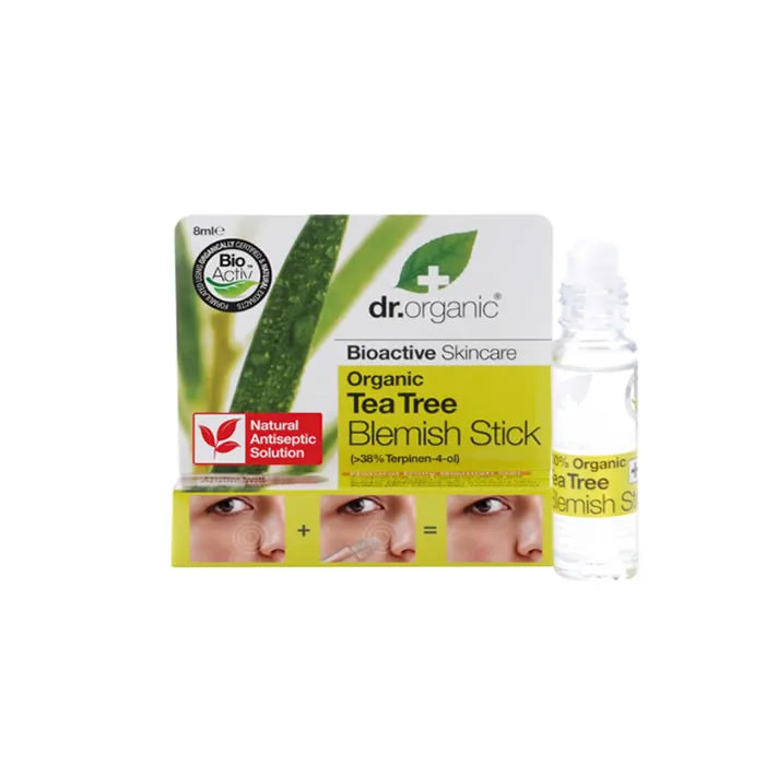 DR. Organic Dr Organic Tea Tree Blemish Stick Roll On Unisex, 8 ml