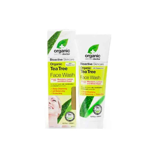 DR. Organic Dr Organic Tea Tree Face Wash Unisex, 200 ml