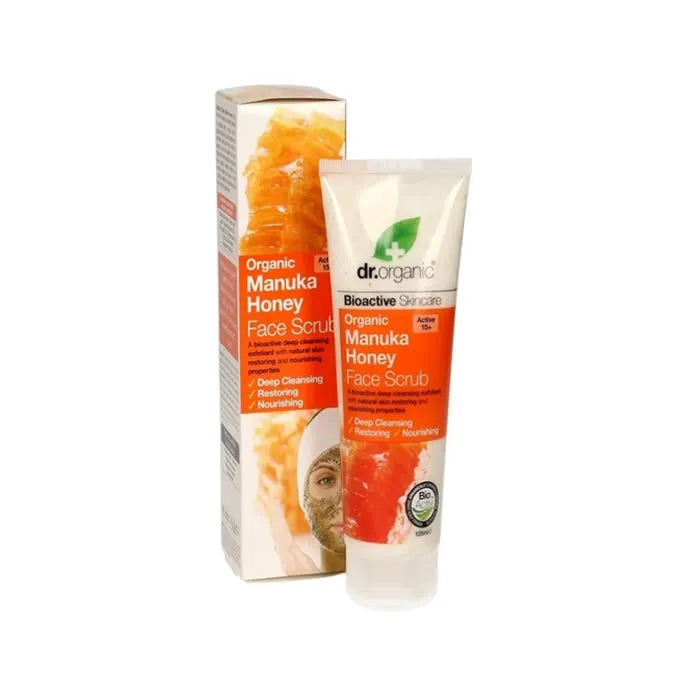 DR. Organic Dr Organic Manuka Honey Face Scrub Unisex, 125 ml