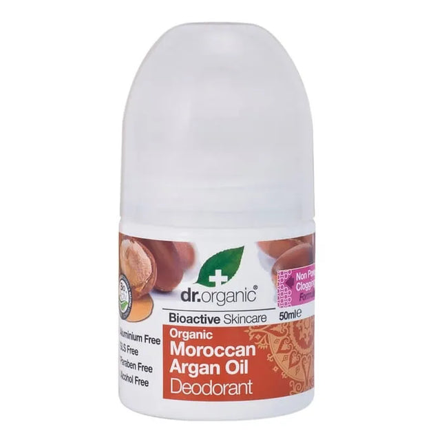 DR. Organic Dr Organic Moroccan Argan Oil – Deodorant Roll On, 50 ml