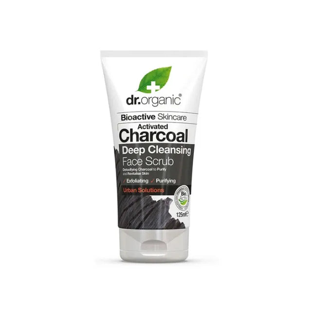 DR. Organic Charcoal Face Scrub Unisex, 125 ml
