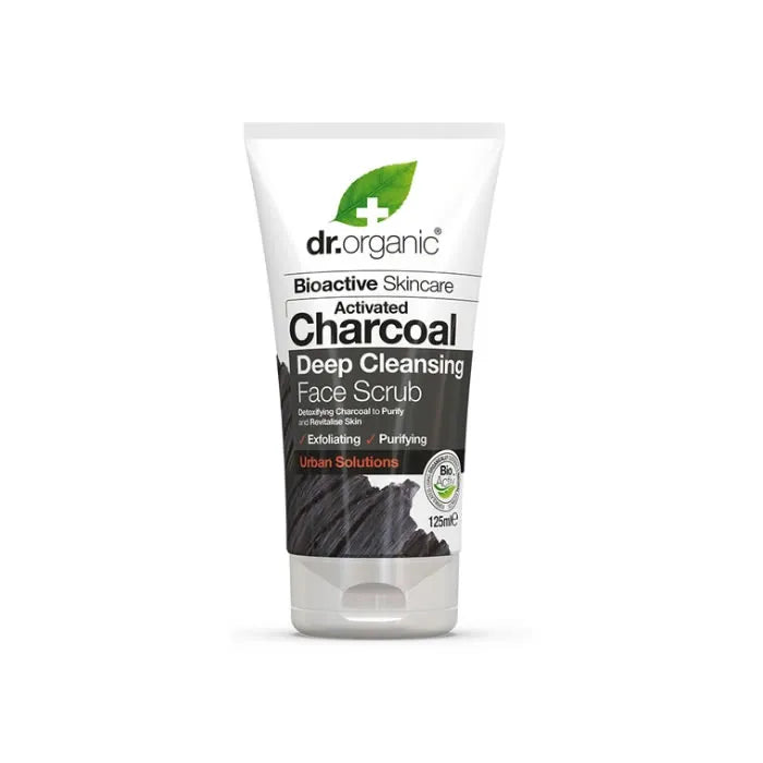 DR. Organic Charcoal Face Scrub Unisex, 125 ml