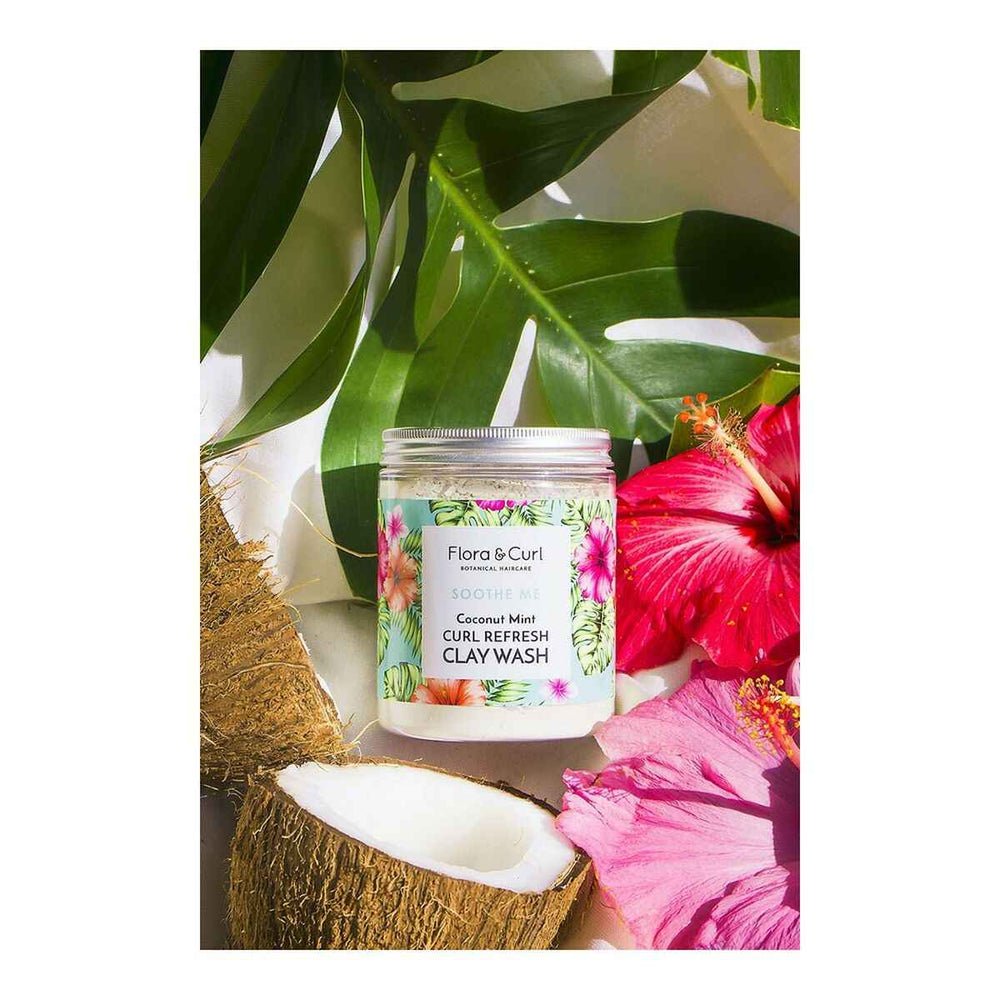 Flora AND CURL Soothe Me Coconut Mint Curl Refresh Clay Wash Unisex, 260 g