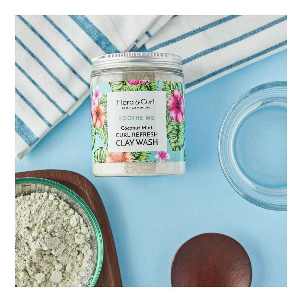 Flora AND CURL Soothe Me Coconut Mint Curl Refresh Clay Wash Unisex, 260 g