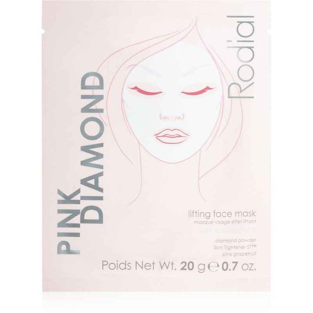 Rodial Pink Diamond Lifting – Sheet Mask for Women, Face, 20 g