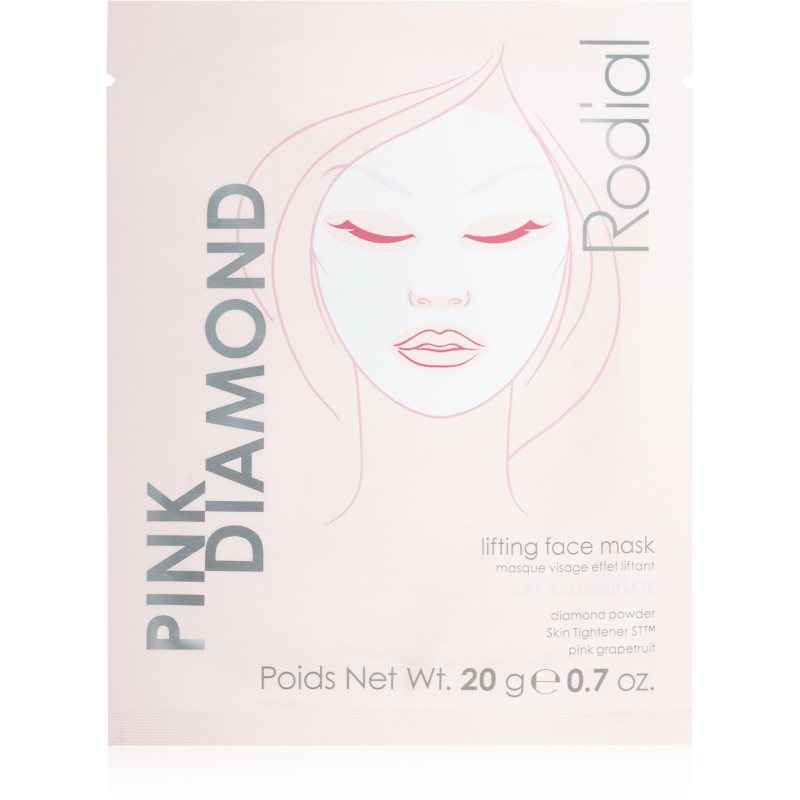 Rodial Pink Diamond Lifting – Sheet Mask for Women, Face, 20 g