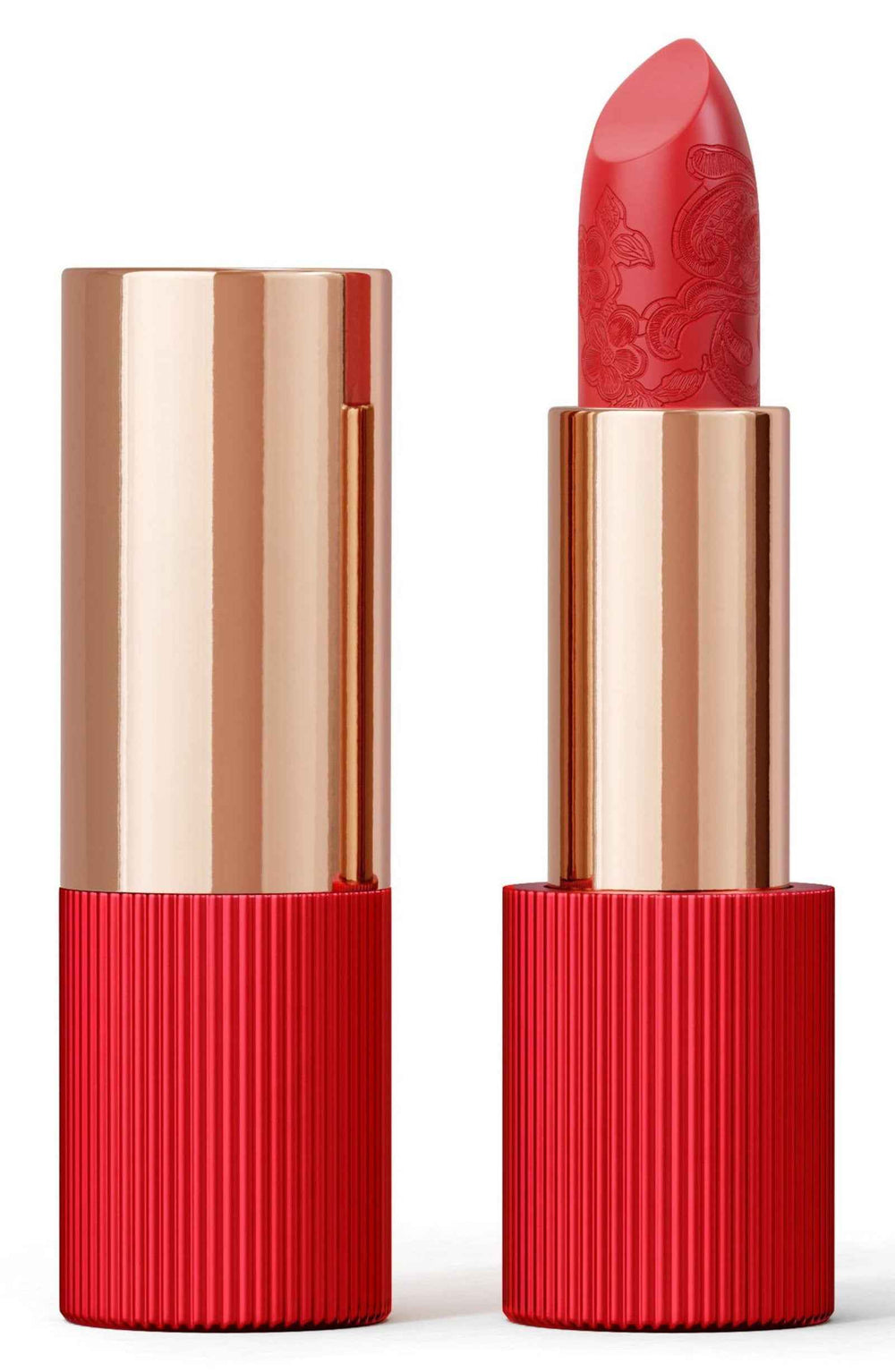 La Perla Matte Silk Matte – Cream Lipstick for Women, 103, Coral Red, 3.5 g