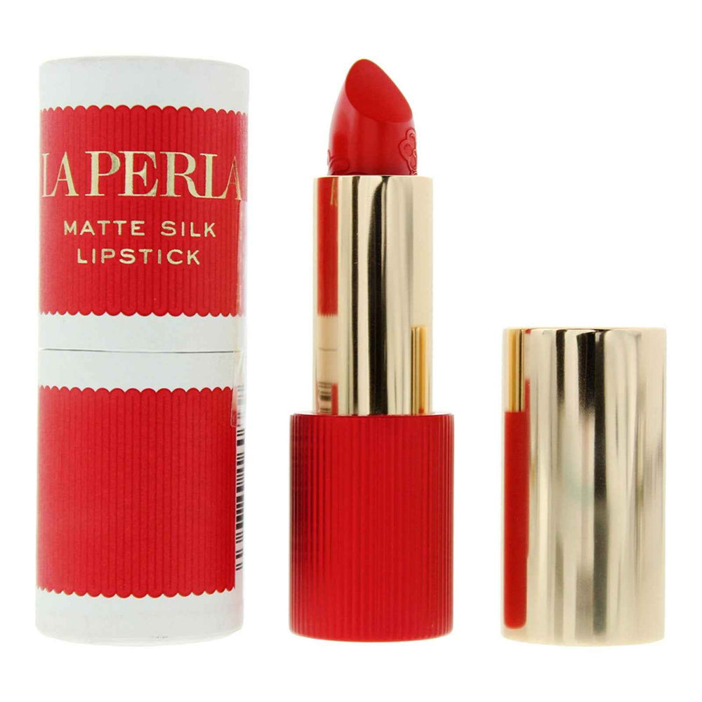 La Perla Matte Silk Matte – Cream Lipstick for Women, 104, Tangelo Red, 3.5 g