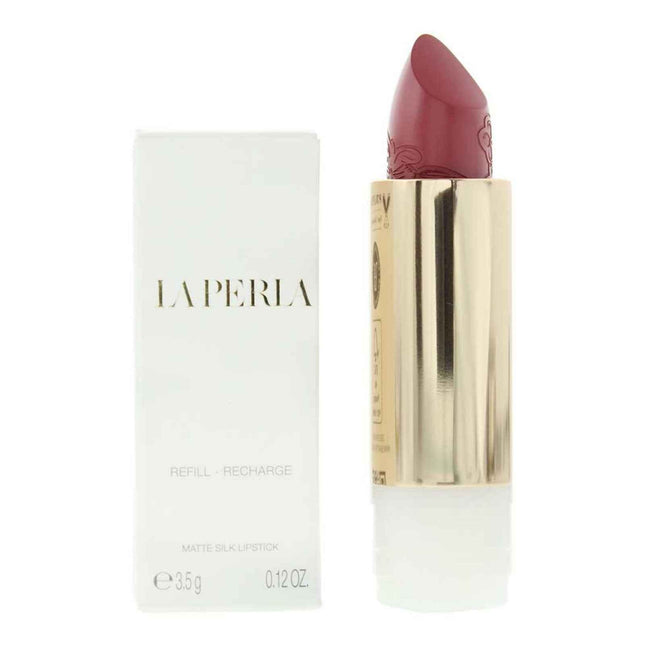 La Perla Matte Silk Matte – Cream Lipstick for Women, 109, Rosewood Red, Refill, 3.5 g