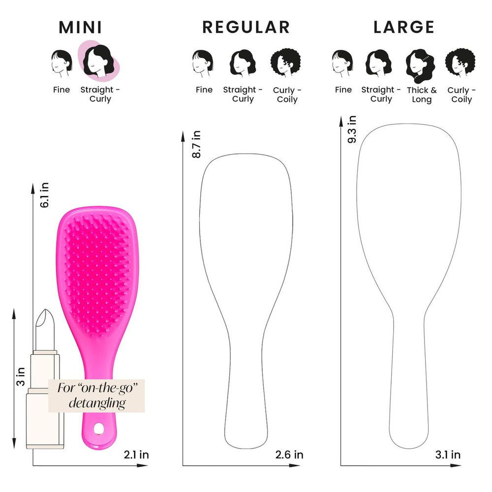 Tangle Teezer Ultimate Detangler Mini Hairbrush Pink 1 U Unisex