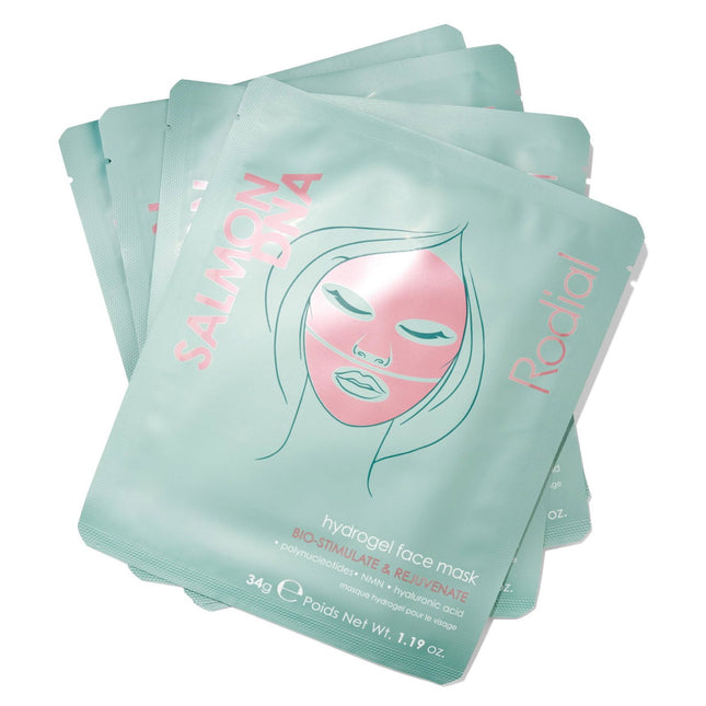 Rodial Salmon DNA Hydrogel Face Mask Hydrating – Gel Mask Unisex, For Face, 4 pcs, 34 g