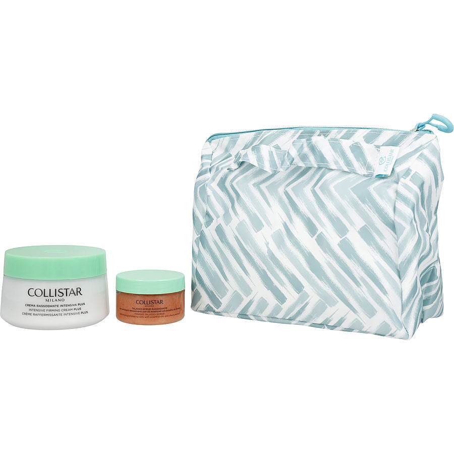Collistar Body Routine Set: Intensive Firming Cream Plus 400ml + Talasso Scrub 150g --2pcs Clutch