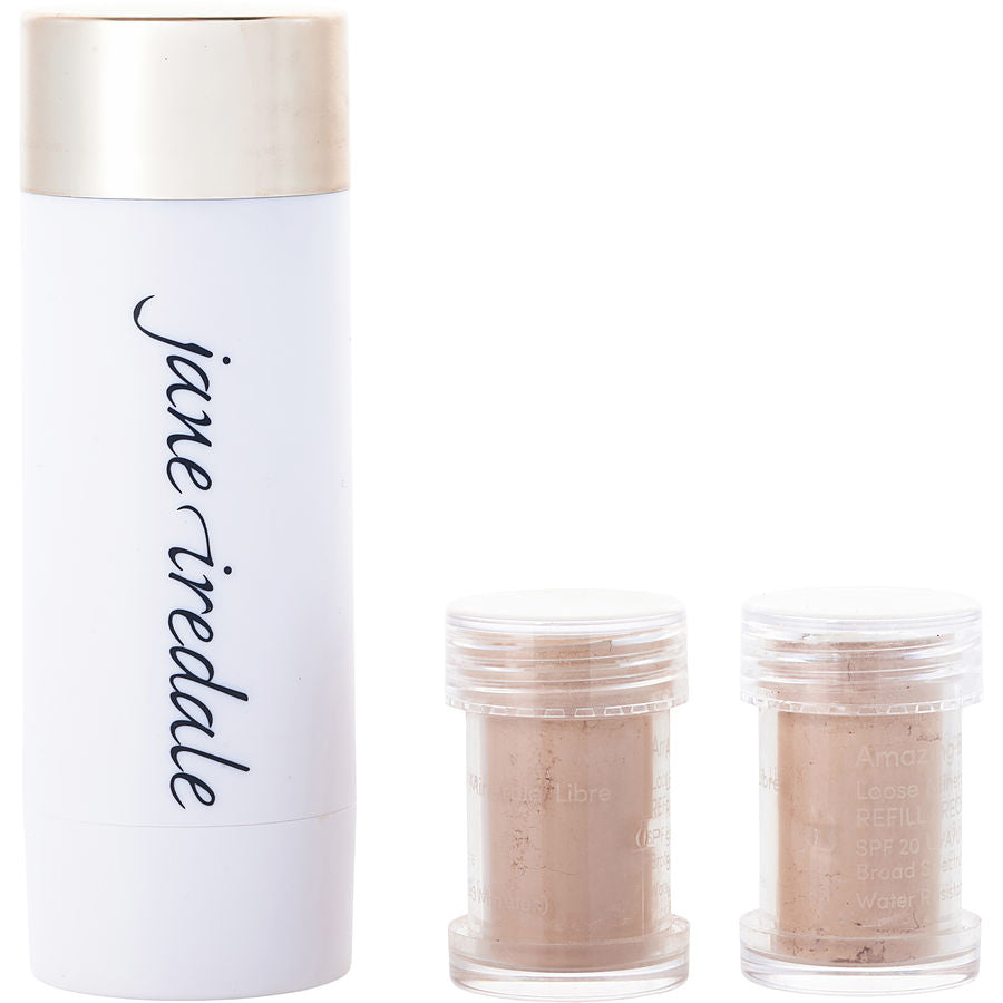 Jane Iredale Amazing Base Loose Mineral Powder Spf 20 Refillable Brush + 2 Refills
