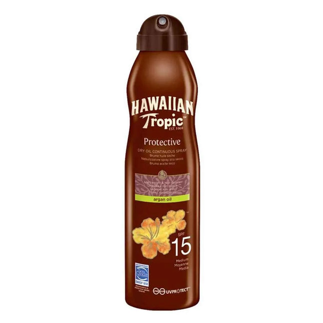 Hawaiian Tropic Dry Argan Oil Spf15 Unisex, 177 ml